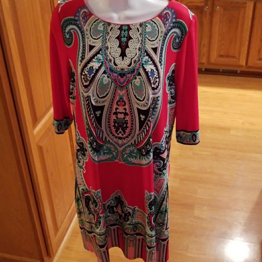 Women's Red w/ Pattern Dress